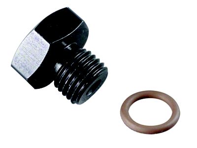 Fragola Performance Systems 4AN Port Plug 7/16-20 - Black - 481404-BL