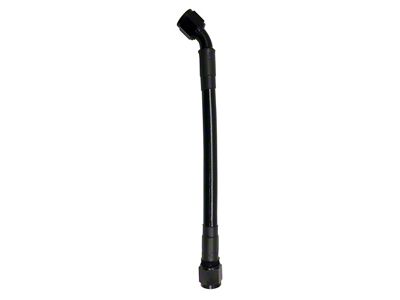 Fragola Performance Systems 6000 Series Straight X 45 Degree PTFE Hose Assembly with Extreme Black Aluminum Nut; -8AN; 12-Inches Long