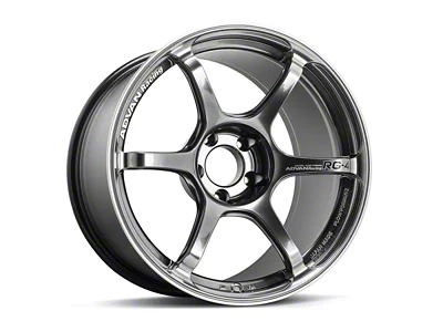 Advan RG-4 Hyper Black and Ring Wheel; 18x9.5; 45mm Offset; 5x100mm Bolt Pattern; 63mm Hub Bore