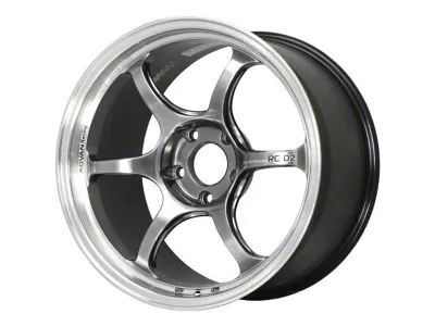 Advan RG-D2 Hyper Black with Machined Lip Wheel; 18x9.5; 40mm Offset; 5x100mm Bolt Pattern; 63mm Hub Bore