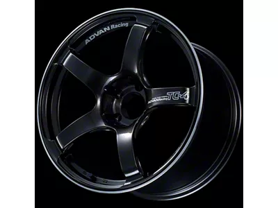 Advan TC4 Black Gunmetallic and Ring Wheel; 18x8.5; 45mm Offset; 5x100mm Bolt Pattern; 63mm Hub Bore