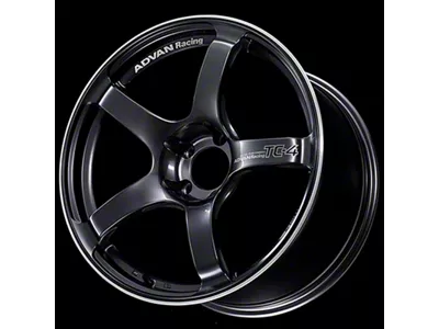 Advan TC4 Gunmetallic and Ring Wheel; 18x8.5; 45mm Offset; 5x100mm Bolt Pattern; 63mm Hub Bore