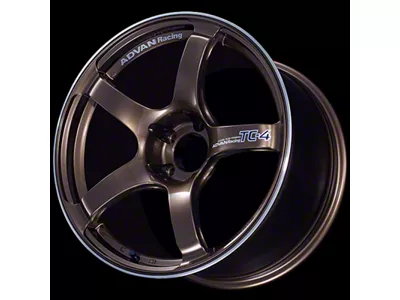 Advan TC4 Umber Bronze Metallic and Ring Wheel; 18x8.5; 45mm Offset; 5x100mm Bolt Pattern; 63mm Hub Bore