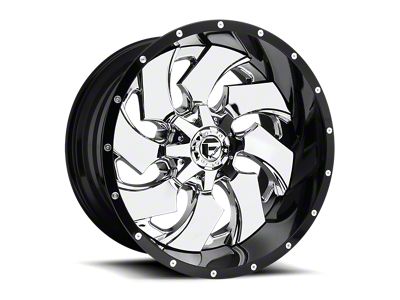 Fuel Wheels Cleaver Chrome with Gloss Black Wheel; 22x10; -13mm Offset