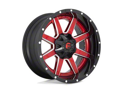 Fuel Wheels Maverick Gloss Red Milled Wheel; 22x12; -44mm Offset
