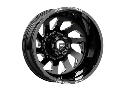 Fuel Wheels FF39D Gloss Black Milled Wheel; 20x8.25; -202mm Offset; 10x225mm Bolt Pattern; 170.10mm Hub Bore
