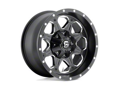 Fuel Wheels Boost Matte Black Milled Wheel; 18x9; 1mm Offset; 5x114.3/5x127mm Bolt Pattern; 78.10mm Hub Bore