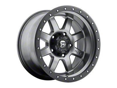 Fuel Wheels Trophy Anthracite with Black Ring Wheel; 20x9; 1mm Offset; 6x139.7mm Bolt Pattern; 108mm Hub Bore