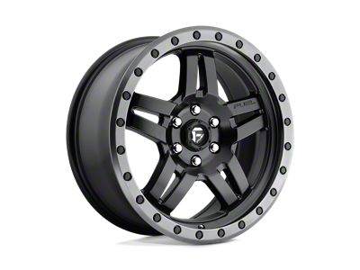 Fuel Wheels Anza Matte Black with Gunmetal Ring Wheel; 18x8; 27mm Offset; 6x120mm Bolt Pattern; 67.06mm Hub Bore