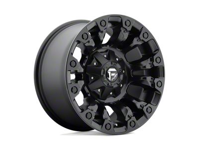 Fuel Wheels Vapor Matte Black Wheel; 17x9; -12mm Offset; 6x135/6x139.7mm Bolt Pattern; 106.10mm Hub Bore