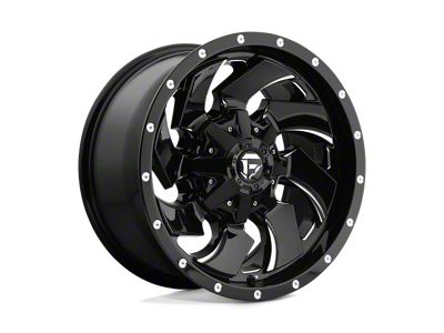 Fuel Wheels Cleaver Gloss Black Milled Wheel; 20x9; 20mm Offset; 5x139.7/5x150mm Bolt Pattern; 110.10mm Hub Bore