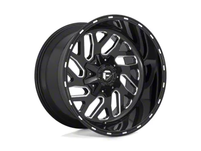 Fuel Wheels Triton Gloss Black Milled Wheel; 20x10; -18mm Offset; 8x165.1mm Bolt Pattern; 125.10mm Hub Bore