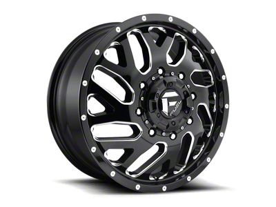 Fuel Wheels Triton Gloss Black Milled Wheel; 20x8.25; 105mm Offset; 8x210mm Bolt Pattern; 154.30mm Hub Bore
