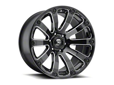 Fuel Wheels Diesel Gloss Black Milled Wheel; 20x9; 1mm Offset