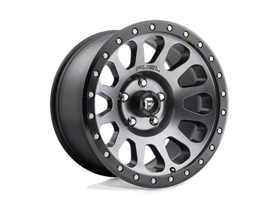 Fuel Wheels Vector Matte Gunmetal with Black Bead Ring Wheel; 18x9; 1mm Offset