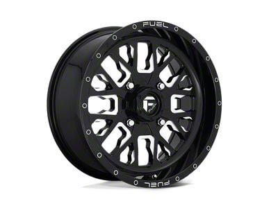 Fuel Wheels Stroke Gloss Black Milled Wheel; 18x7; 13mm Offset; 4x137mm Bolt Pattern; 110.10mm Hub Bore