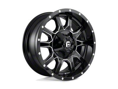 Fuel Wheels Vandal Gloss Black Milled Wheel; 20x9; 20mm Offset; 8x165.1mm Bolt Pattern; 125.10mm Hub Bore