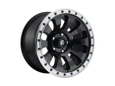 Fuel Wheels Tactic Matte Black Machined Wheel; 20x9; 1mm Offset; 6x139.7mm Bolt Pattern; 108mm Hub Bore