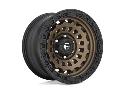 Fuel Wheels Zephyr Matte Bronze with Black Bead Ring Wheel; 20x9; 20mm Offset; 5x127mm Bolt Pattern; 71.50mm Hub Bore