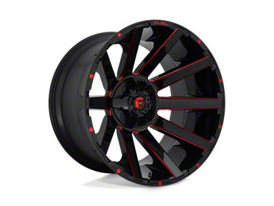 Fuel Wheels Contra Gloss Black Red Tinted Clear Wheel; 24x14; -75mm Offset; 8x180mm Bolt Pattern; 124.20mm Hub Bore