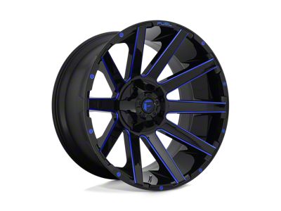 Fuel Wheels Contra Gloss Black with Blue Tinted Clear Wheel; 24x14; -75mm Offset; 8x180mm Bolt Pattern; 124.20mm Hub Bore