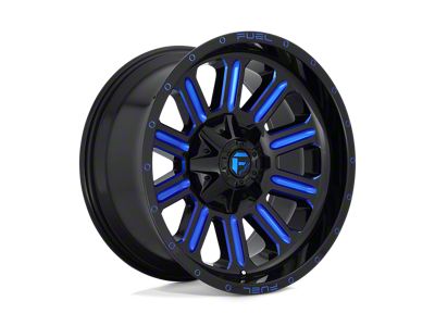 Fuel Wheels Hardline Gloss Black with Blue Tinted Clear Wheel; 20x9; 20mm Offset