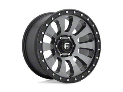 Fuel Wheels Tactic Matte Gunmetal with Black Bead Ring Wheel; 20x9; 20mm Offset; 5x127mm Bolt Pattern; 71.50mm Hub Bore