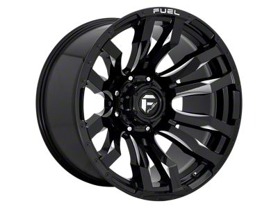 Fuel Wheels Blitz Gloss Black Milled Wheel; 22x10; -18mm Offset; 8x170mm Bolt Pattern; 125.10mm Hub Bore
