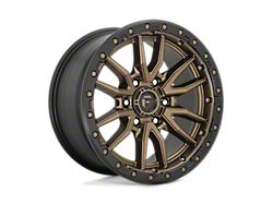 Fuel Wheels Rebel Matte Bronze with Black Bead Ring Wheel; 17x9; -12mm Offset; 6x139.7mm Bolt Pattern; 106.10mm Hub Bore 