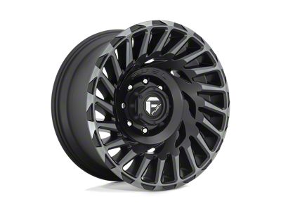 Fuel Wheels Cyclone Matte Machined Double Dark Tint Wheel; 18x9; -12mm Offset; 6x139.7mm Bolt Pattern; 106.10mm Hub Bore