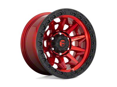 Fuel Wheels Covert Candy Red with Black Bead Ring Wheel; 17x9; -12mm Offset; 6x139.7mm Bolt Pattern; 106.10mm Hub Bore