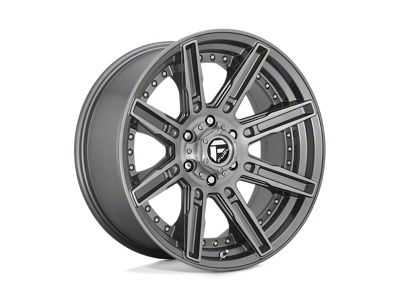 Fuel Wheels Rogue Platinum Brushed Gunmetal with Tinted Clear Wheel; 20x10; -18mm Offset; 6x135mm Bolt Pattern; 87.10mm Hub Bore