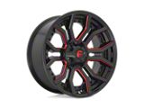 Fuel Wheels Rage Gloss Black Red Tinted Wheel; 20x9; 1mm Offset