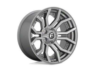 Fuel Wheels Rage Platinum Brushed Gunmetal Wheel; 20x10; -18mm Offset