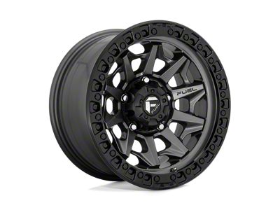 Fuel Wheels Covert Matte Gunmetal with Black Bead Ring Wheel; 18x9; 20mm Offset