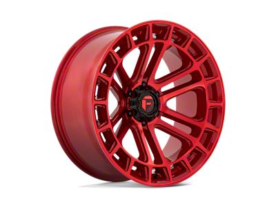 Fuel Wheels Heater Candy Red Machined Wheel; 22x10; -13mm Offset; 6x135mm Bolt Pattern; 87.10mm Hub Bore