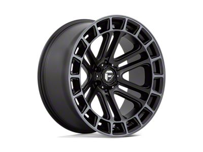 Fuel Wheels Heater Matte Black Double Dark Tint Machined Wheel; 22x10; -13mm Offset