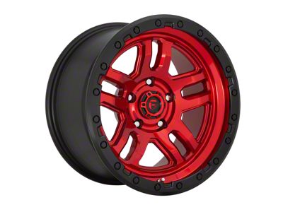 Fuel Wheels Ammo Candy Red with Black Bead Ring Wheel; 20x9; 1mm Offset; 6x114.3mm Bolt Pattern; 106.10mm Hub Bore
