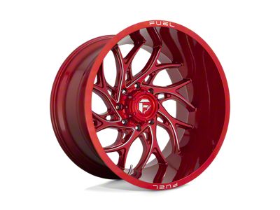 Fuel Wheels Runner Candy Red Milled Wheel; 24x14; -75mm Offset; 8x180mm Bolt Pattern; 124.20mm Hub Bore