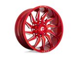 Fuel Wheels Saber Candy Red Milled Wheel; 24x12; -44mm Offset; 5x127mm Bolt Pattern; 71.50mm Hub Bore