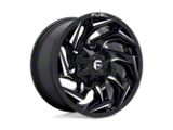Fuel Wheels Reaction Gloss Black Milled Wheel; 17x9; -12mm Offset; 5x114.3/5x127mm Bolt Pattern; 78.10mm Hub Bore