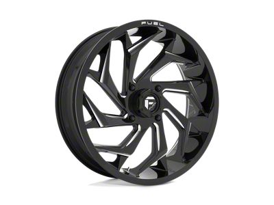 Fuel Wheels Reaction Gloss Black Milled Wheel; 20x7; 13mm Offset