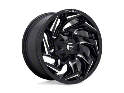 Fuel Wheels Reaction Gloss Black Milled Wheel; 24x12; -44mm Offset
