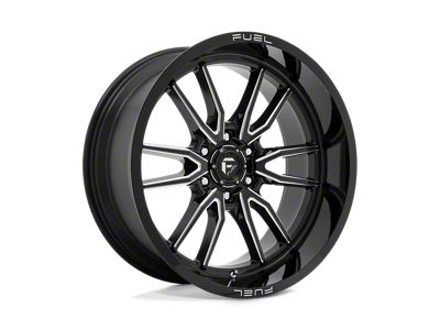 Fuel Wheels Clash Gloss Black Milled Wheel; 22x10; -18mm Offset; 6x135mm Bolt Pattern; 87.10mm Hub Bore