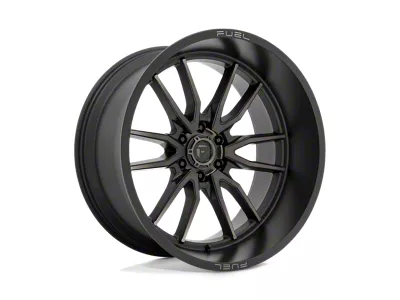 Fuel Wheels Clash Matte Black Double Dark Tint Wheel; 24x12; -44mm Offset; 6x139.7mm Bolt Pattern; 106.10mm Hub Bore