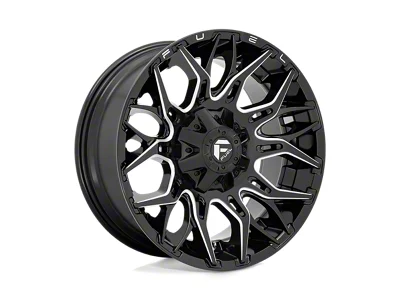 Fuel Wheels Twitch Glossy Black Milled Wheel; 20x9; 1mm Offset