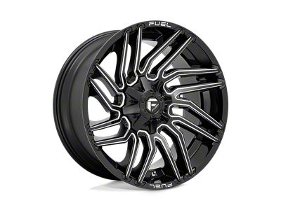 Fuel Wheels Typhoon Gloss Black Milled Wheel; 22x10; -18mm Offset