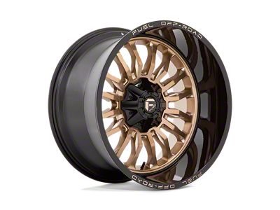 Fuel Wheels Arc Platinum Bronze with Black Lip Wheel; 22x12; -44mm Offset; 5x114.3/5x127mm Bolt Pattern; 78.10mm Hub Bore
