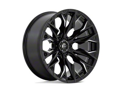Fuel Wheels Flame Gloss Black Milled Wheel; 22x10; -18mm Offset; 6x135mm Bolt Pattern; 87.10mm Hub Bore