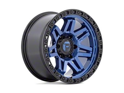 Fuel Wheels Syndicate Dark Blue with Black Ring Wheel; 17x9; 1mm Offset; 6x139.7mm Bolt Pattern; 106.10mm Hub Bore